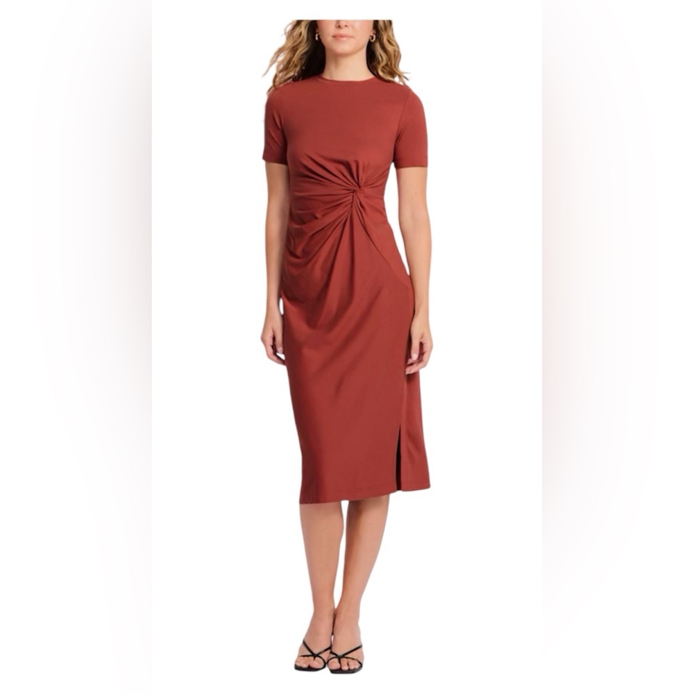 Market & Spruce Chessa Twist Front Maxi Dress size LP